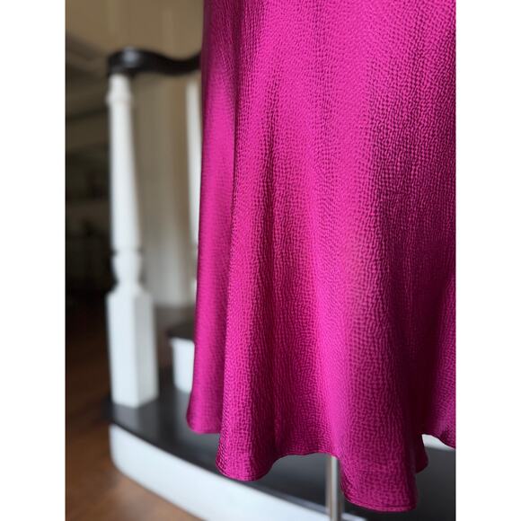 Boutique Retro Silk Raspberry Special Occasion Dress Wedding Guest Derby Party - Picture 2 of 12
